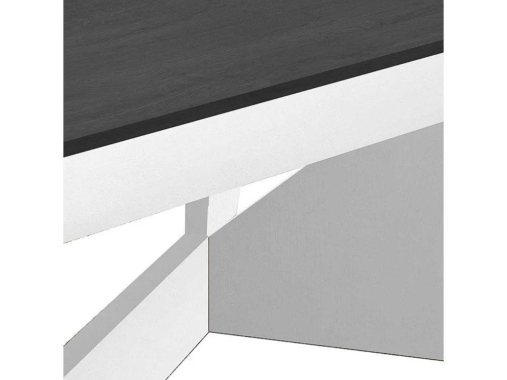 Couchtisch in Schwarzgrau und Weiß hochklappbarer Tischplatte