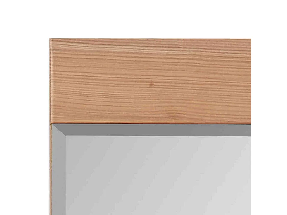 Dielenspiegel mit Teilrahmen und Facettenschliff 75x70x2 cm