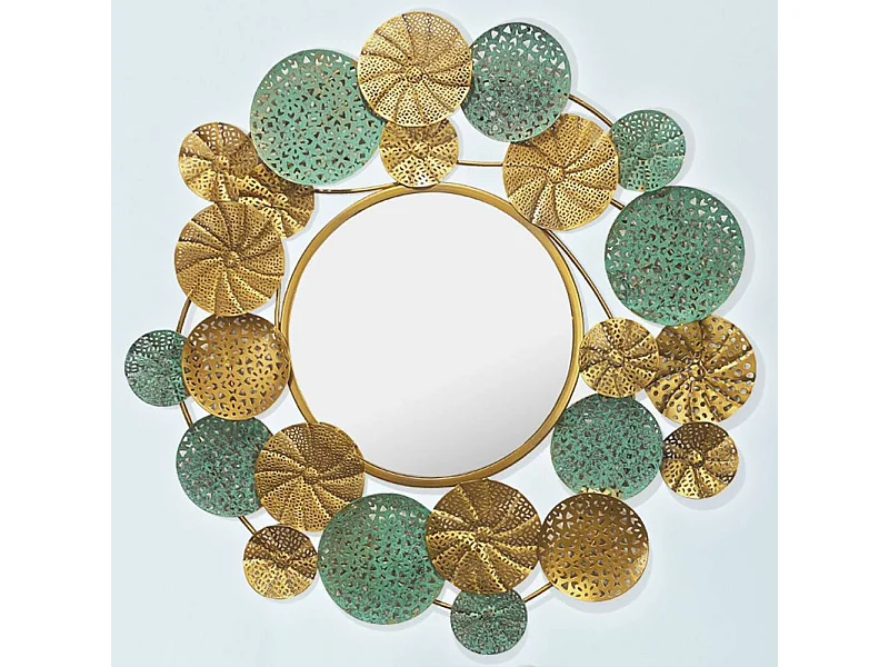 Wandspiegel Glasspiegel aus Metall im Boho Style