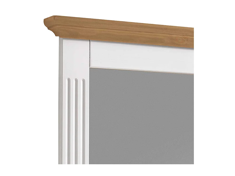 Garderobenspiegel in Weiß Kiefer massiv Landhaus Design