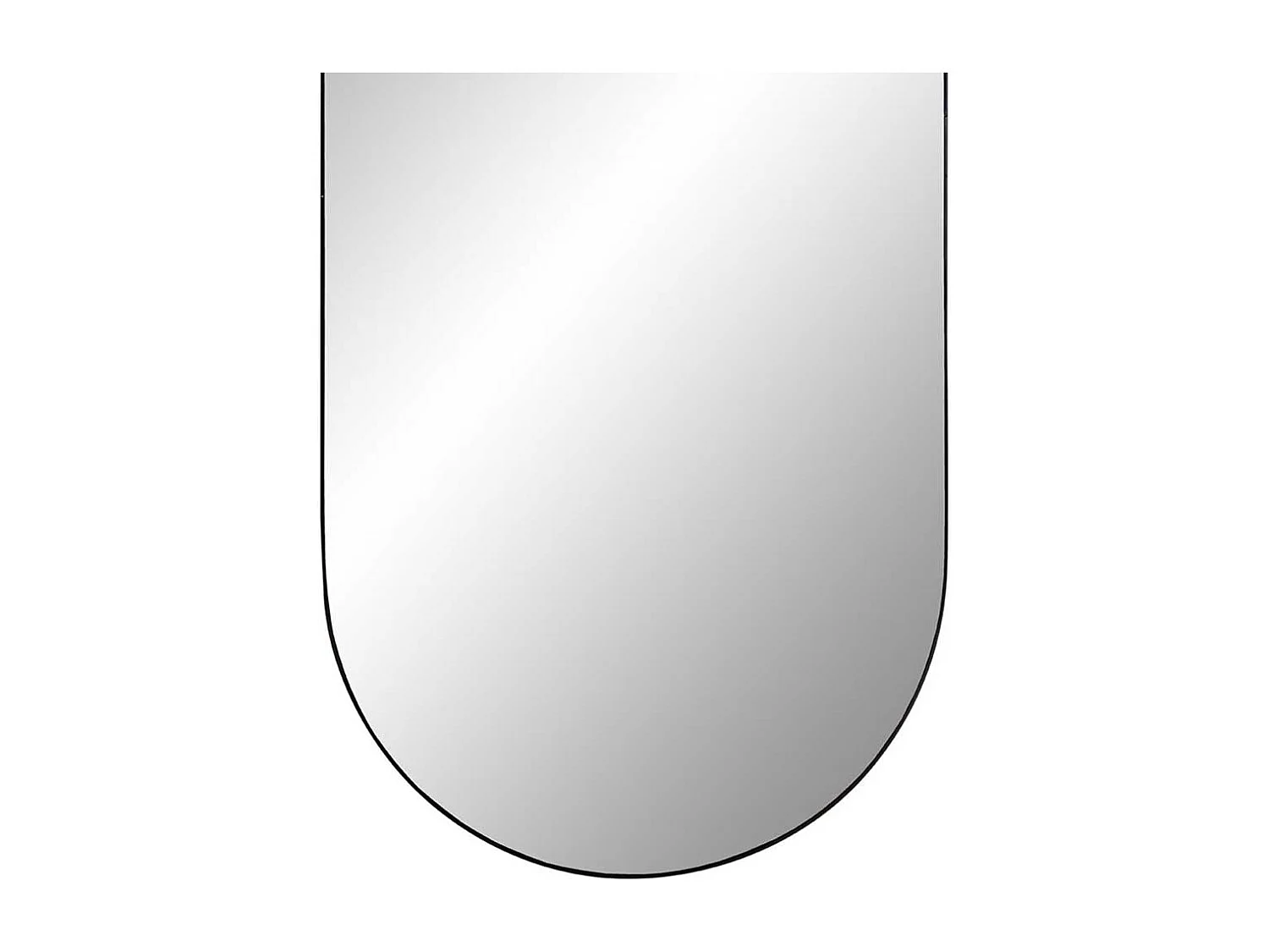 Ovaler Spiegel in Schwarz Metallrahmen