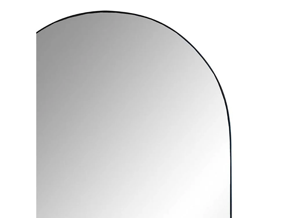 Ovaler Spiegel in Schwarz Metallrahmen