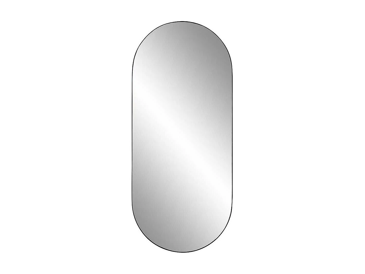 Ovaler Spiegel in Schwarz Metallrahmen