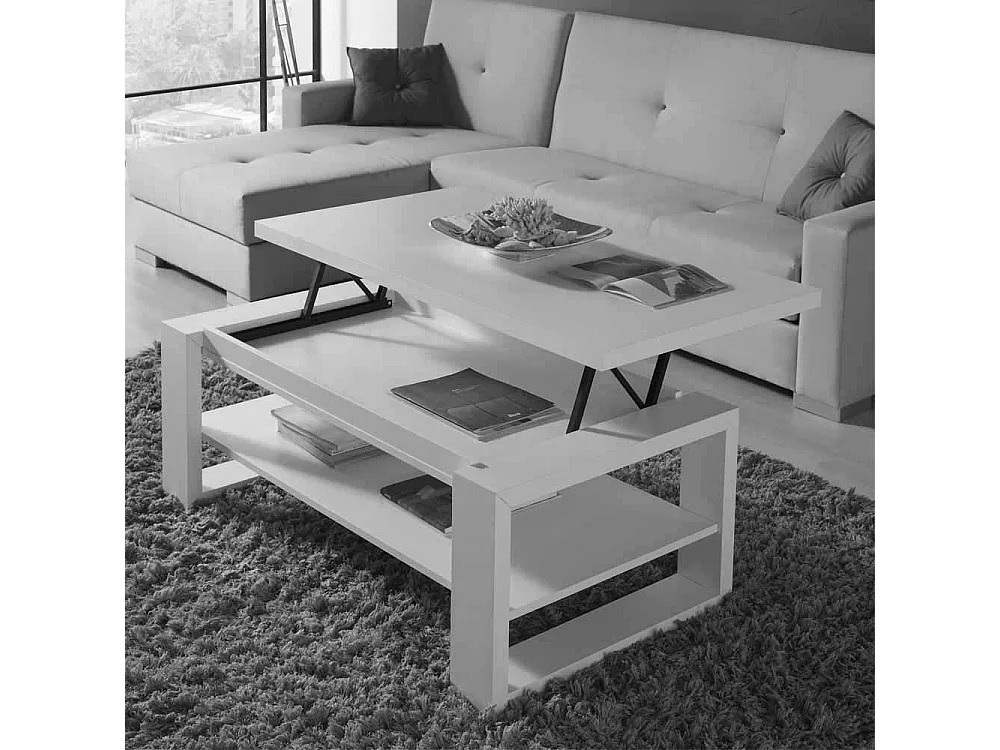 Salontisch in Wildeichefarben hochklappbarer Tischplatte