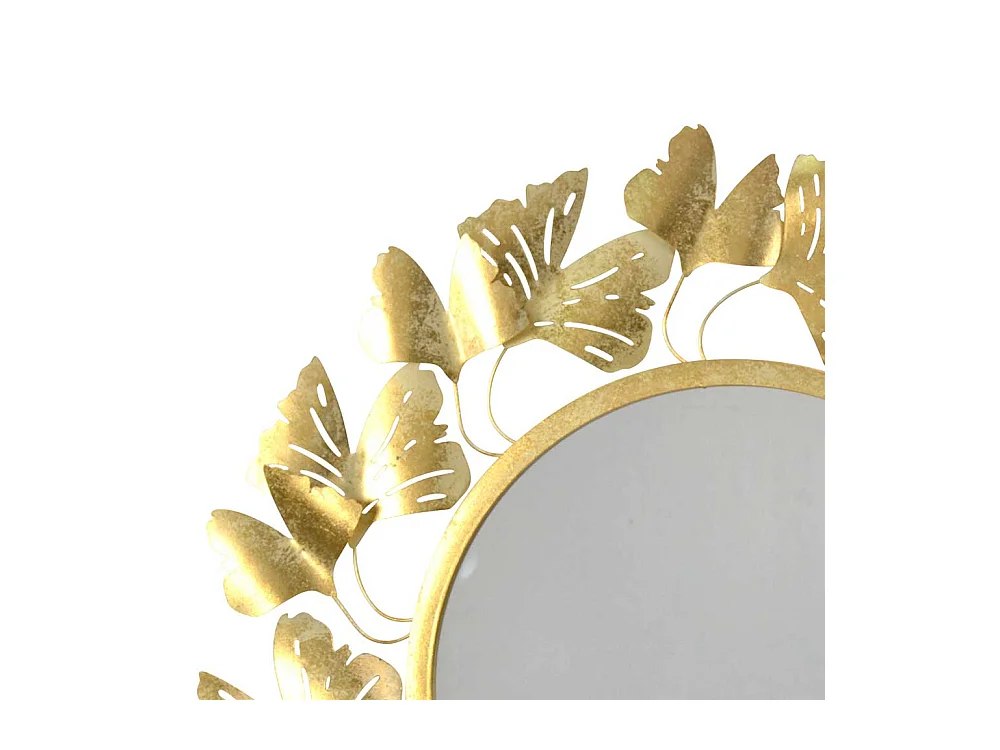 Design Wandspiegel in Goldfarben 82 cm Durchmesser