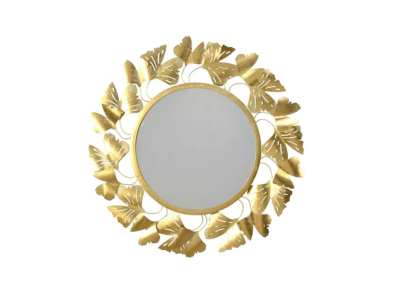 Design Wandspiegel in Goldfarben 82 cm Durchmesser