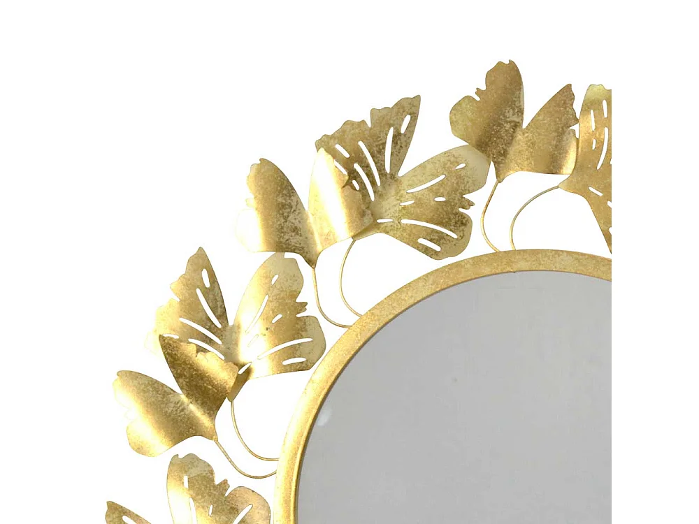 Design Wandspiegel in Goldfarben 82 cm Durchmesser