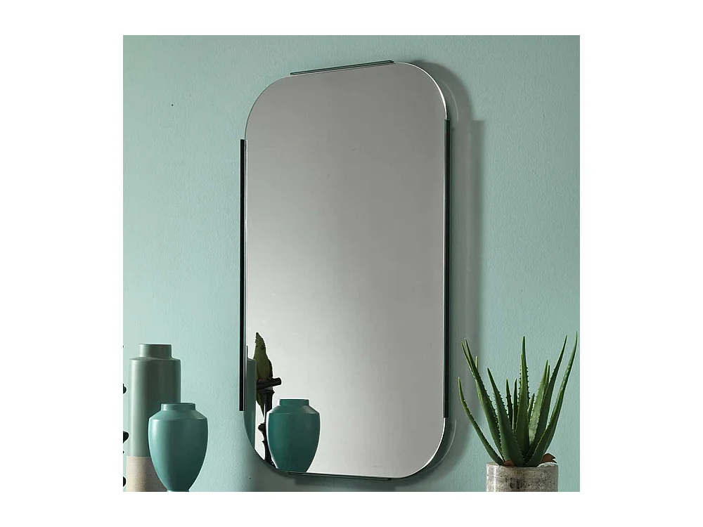 Flurspiegel in Silberfarben Glasrahmen