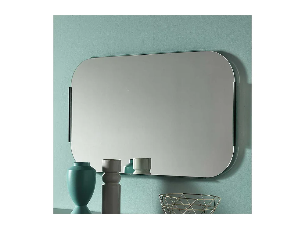 Flurspiegel in Silberfarben Glasrahmen