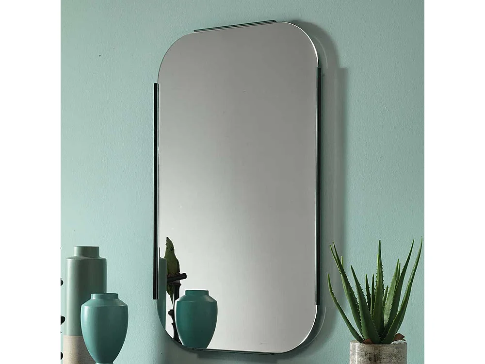 Flurspiegel in Silberfarben Glasrahmen