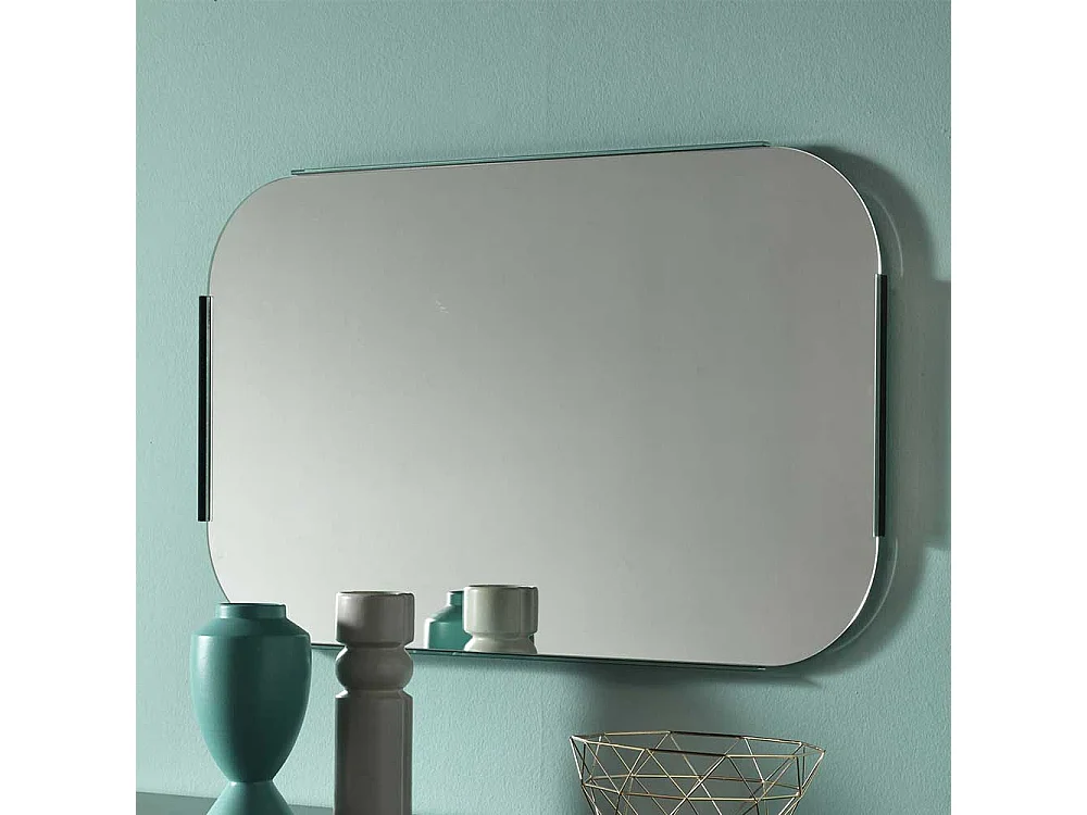 Flurspiegel in Silberfarben Glasrahmen