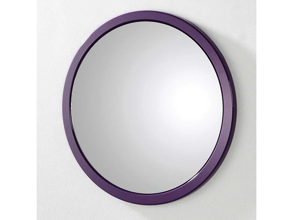 Runder Wandspiegel in Lila