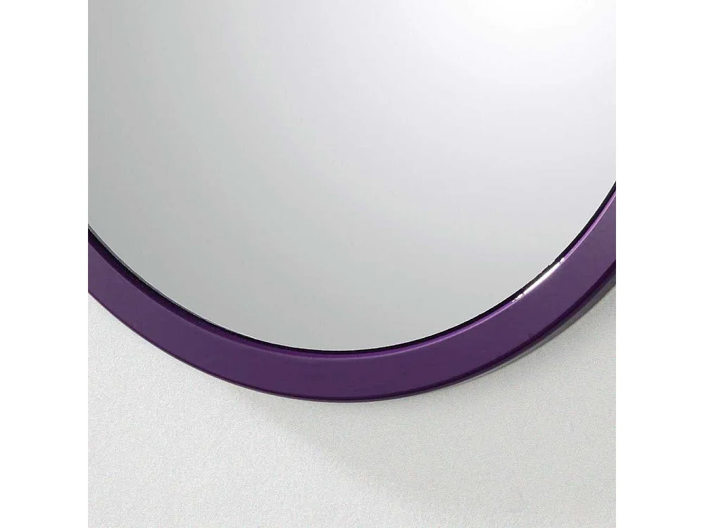Runder Wandspiegel in Lila
