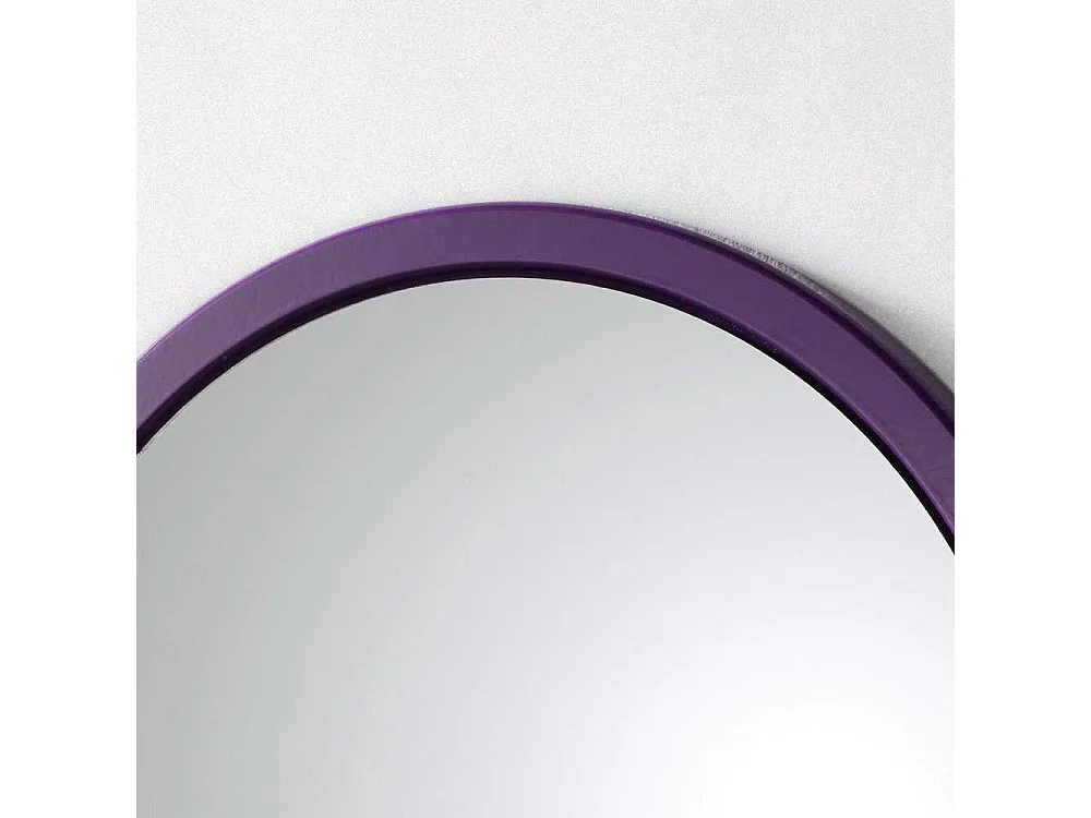 Runder Wandspiegel in Lila