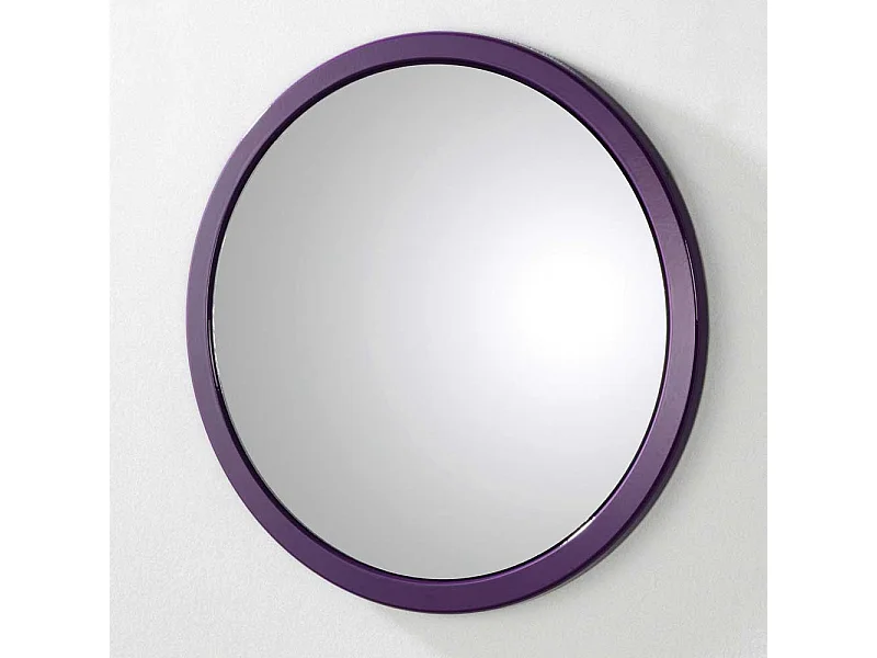 Runder Wandspiegel in Lila