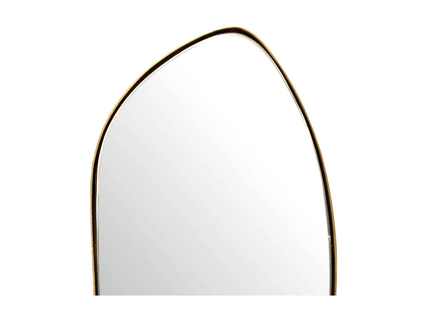 Wandspiegel Flurspiegel in Goldfarben und organischer Form