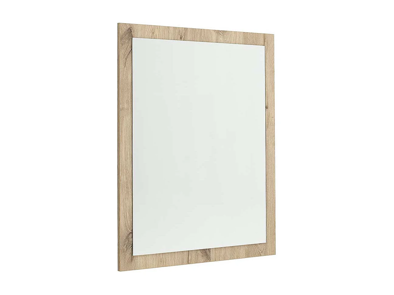 Rechteckiger Flurspiegel in Wildeichefarben die Wandmontage