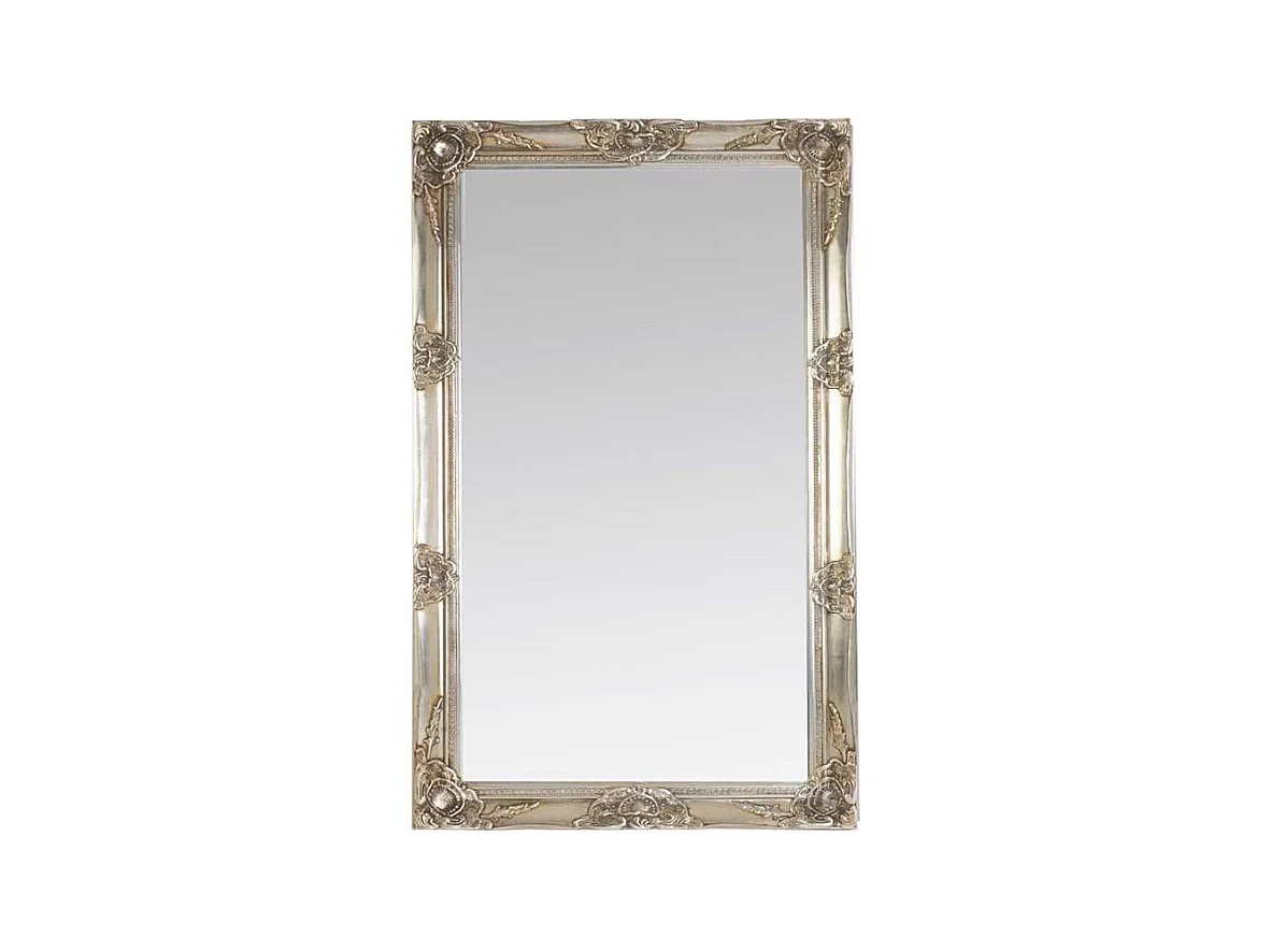 Barockspiegel in Silber Holz