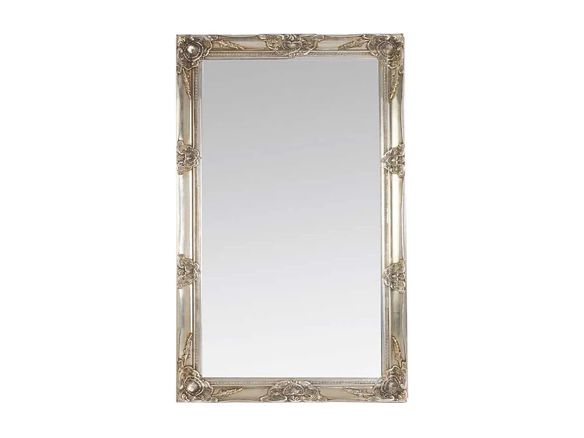 Barockspiegel in Silber Holz