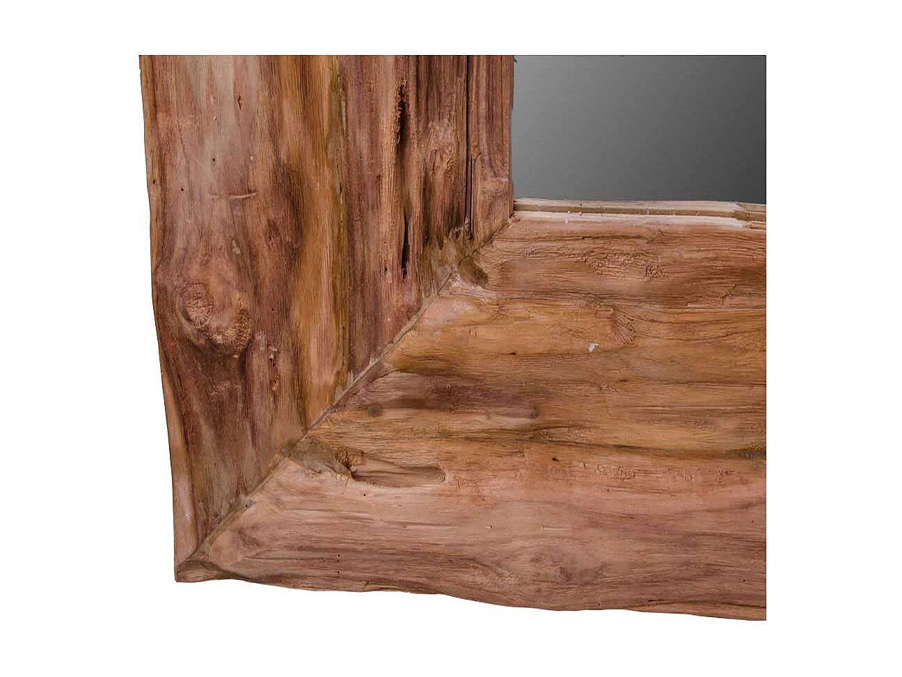 Flurspiegel aus Teak Recyclingholz rustikalen Landhausstil