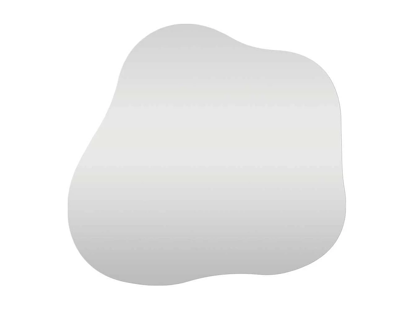 Garderobenspiegel ohne Rahmen in organischer Form 50x55 cm