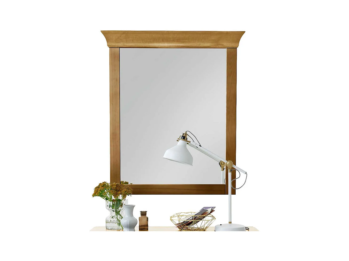 Massivholz Wandspiegel aus Kiefer Landhaus