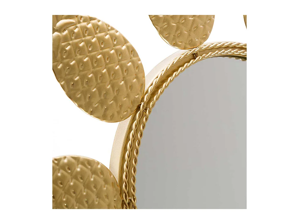 Ananas Spiegel mit Metallrahmen Goldfarben