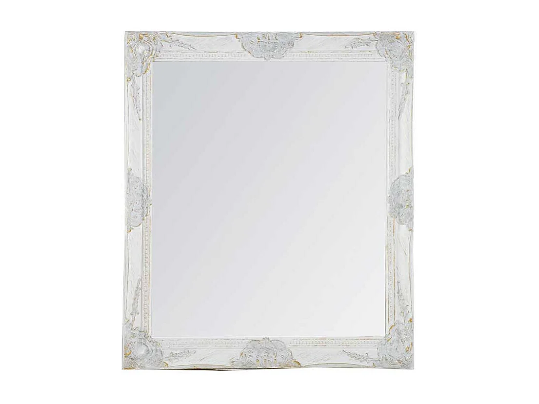 Barockspiegel in Weiß Rahmen