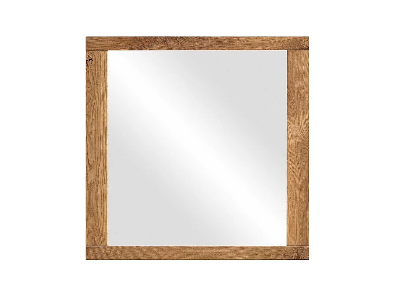 Wandspiegel Eiche modern in quadratischer Form 80x80 cm