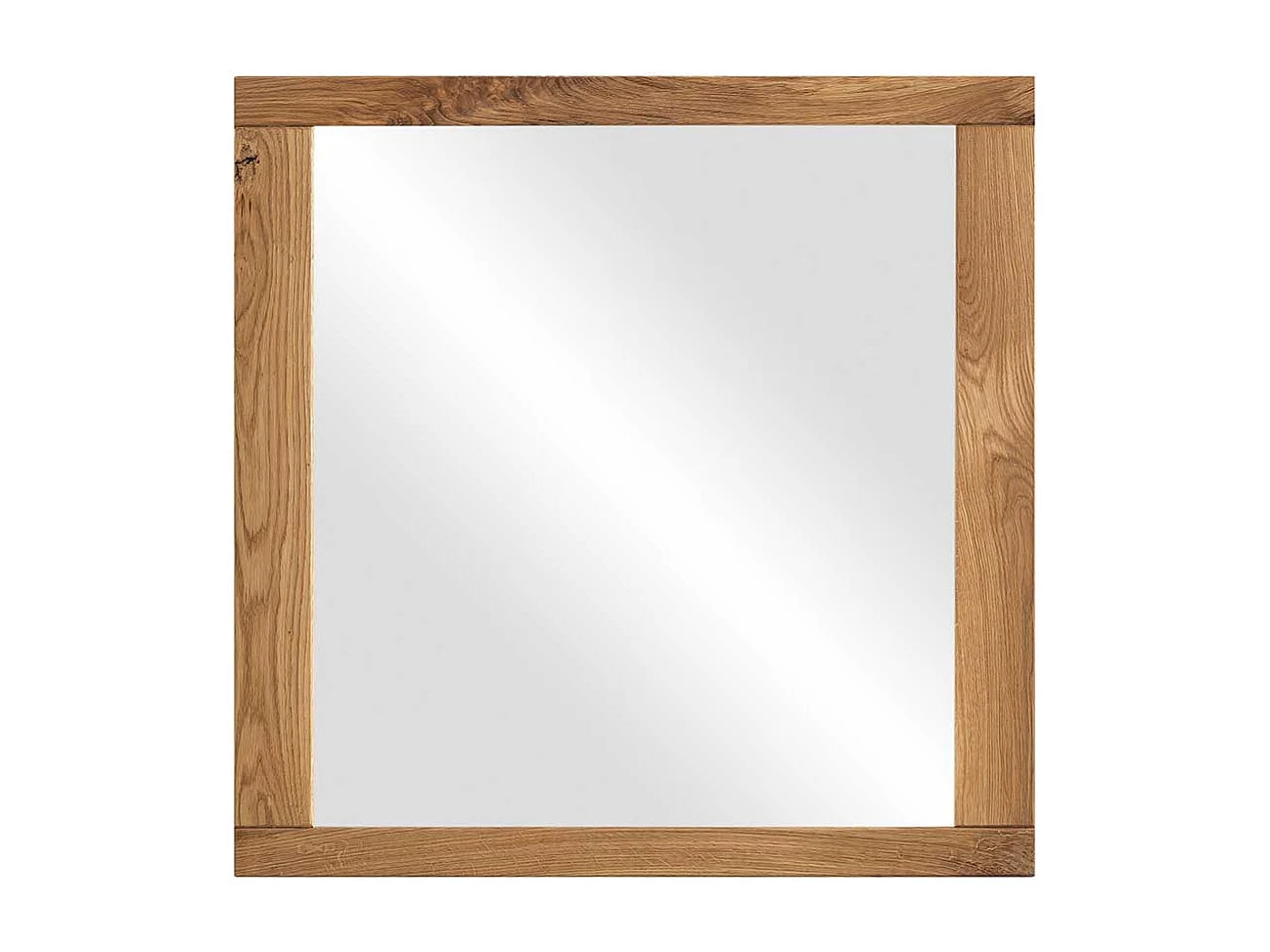 Wandspiegel Eiche modern in quadratischer Form 80x80 cm