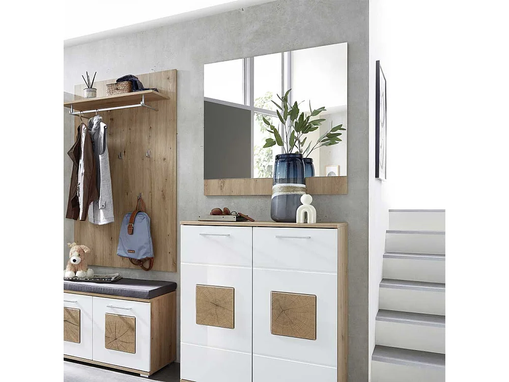 Spiegel Wildeichefarben für die Wandmontage 84 cm breit