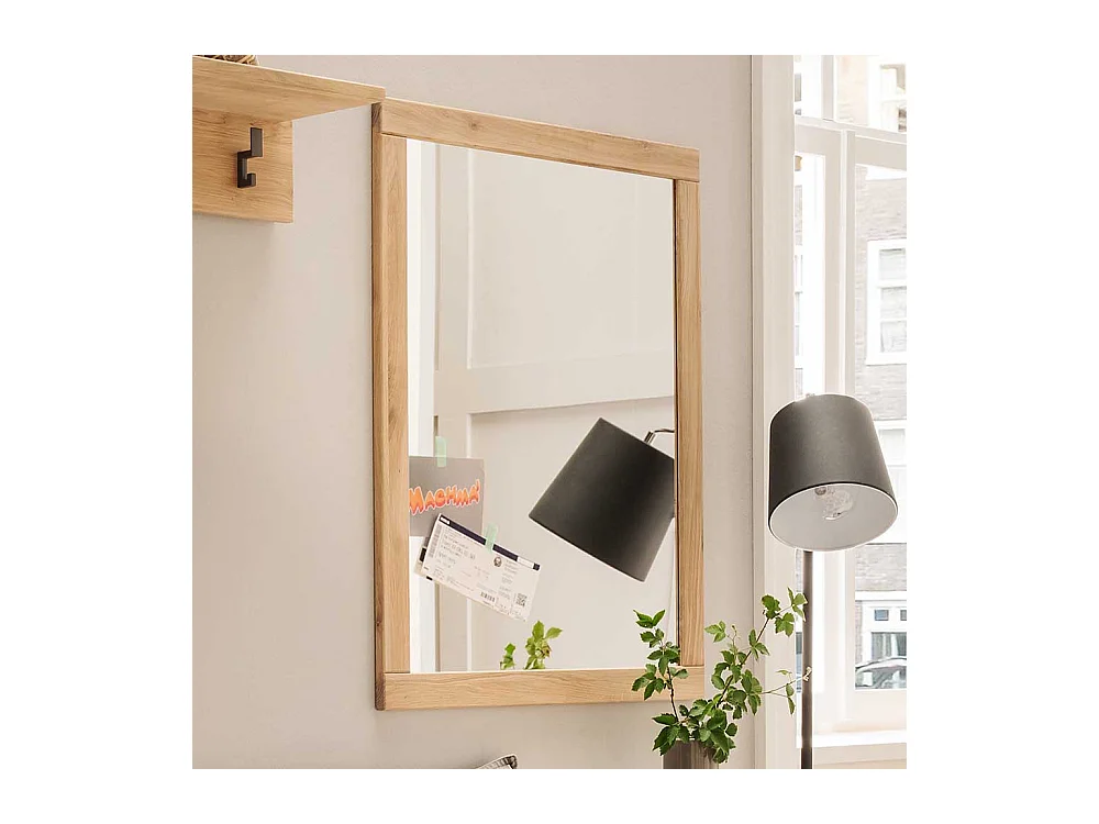 Flur Spiegel aus Eiche Massivholz 70 cm breit