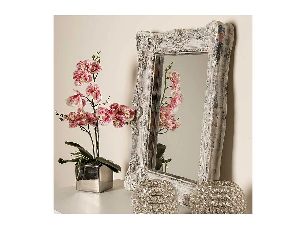 Shabby chic Spiegel mit Holzrahmen Grey Wash