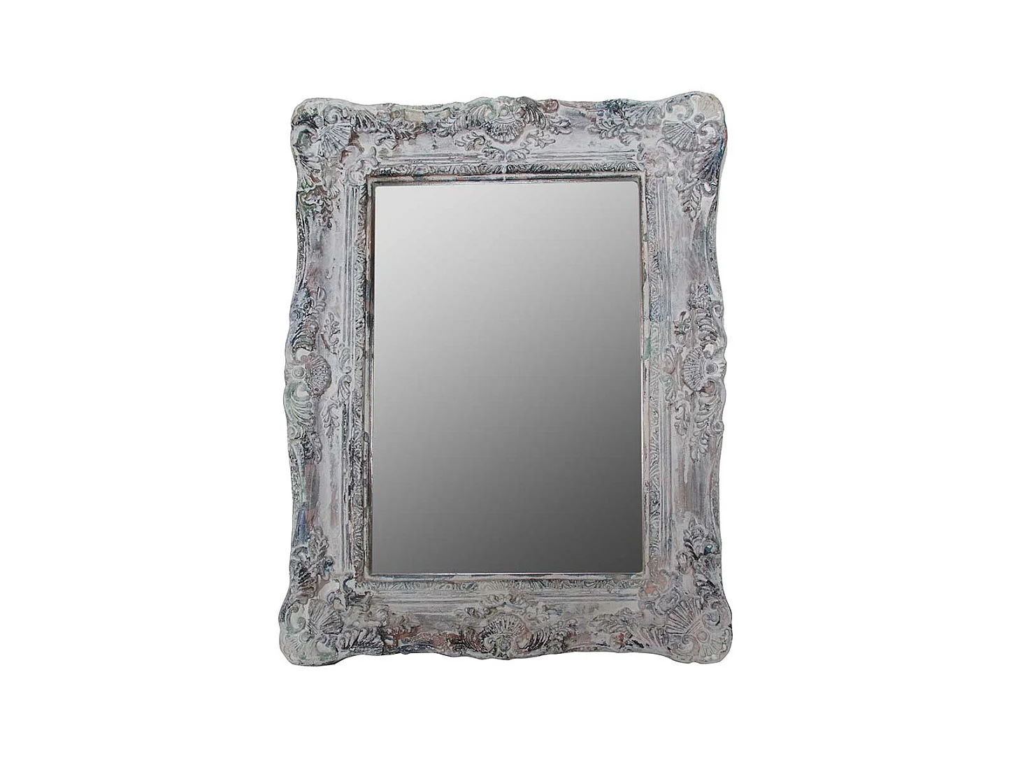 Shabby chic Spiegel mit Holzrahmen Grey Wash