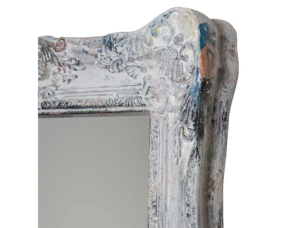 Shabby chic Spiegel mit Holzrahmen Grey Wash