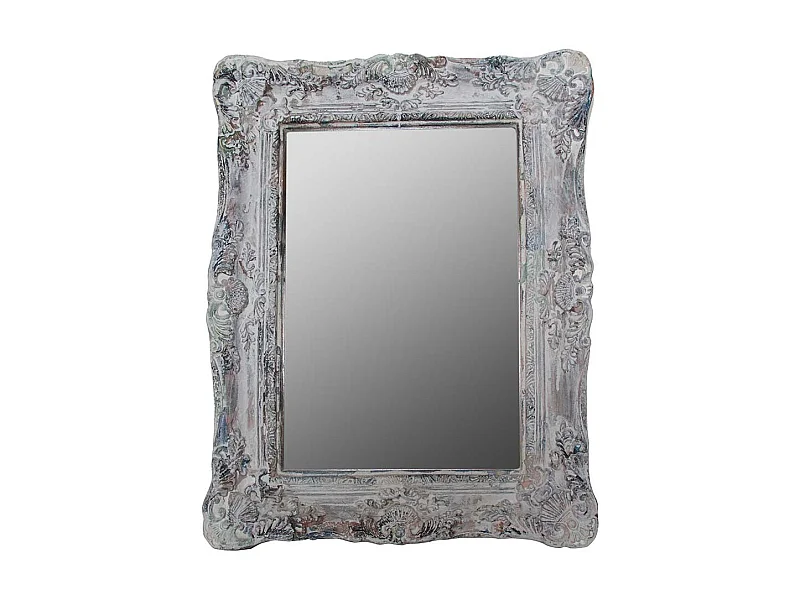 Shabby chic Spiegel mit Holzrahmen Grey Wash