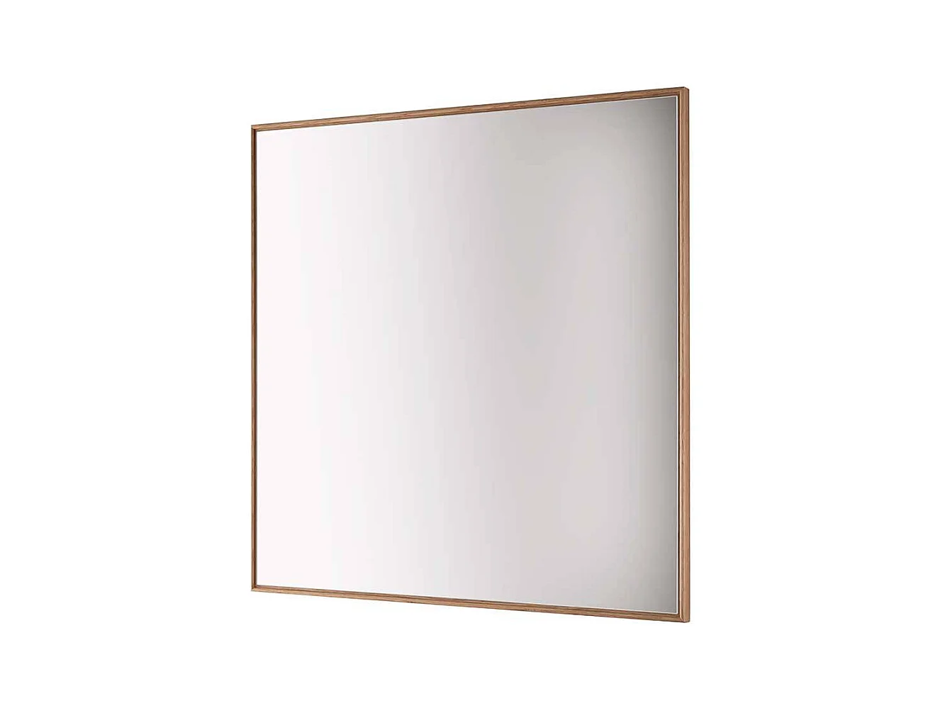 Wandspiegel Glasspiegel mit Holzrahmen in quadratischer Form