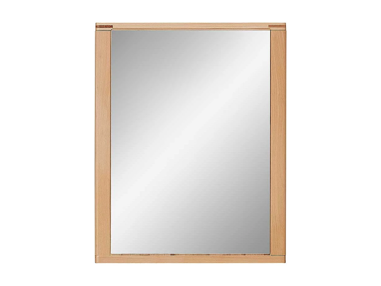 Wandspiegel in Kernbuchefarben mit Holzrahmen