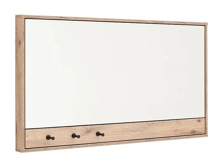 Wandspiegel Garderobenspiegel mit Holzwerkstoffrahmen in Wildeichefarben