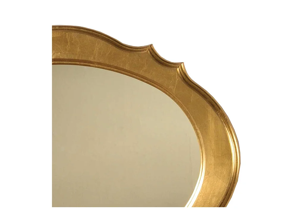 Flurspiegel in Goldfarben ovale Form