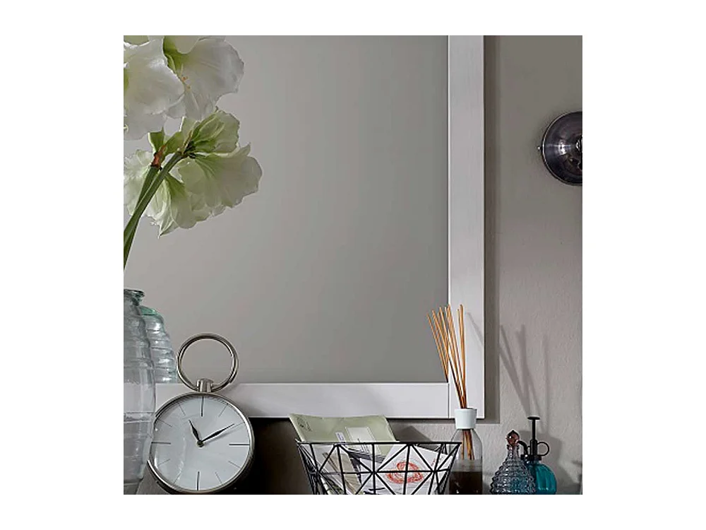 Garderobenspiegel in Weiß Grau Kiefer massiv