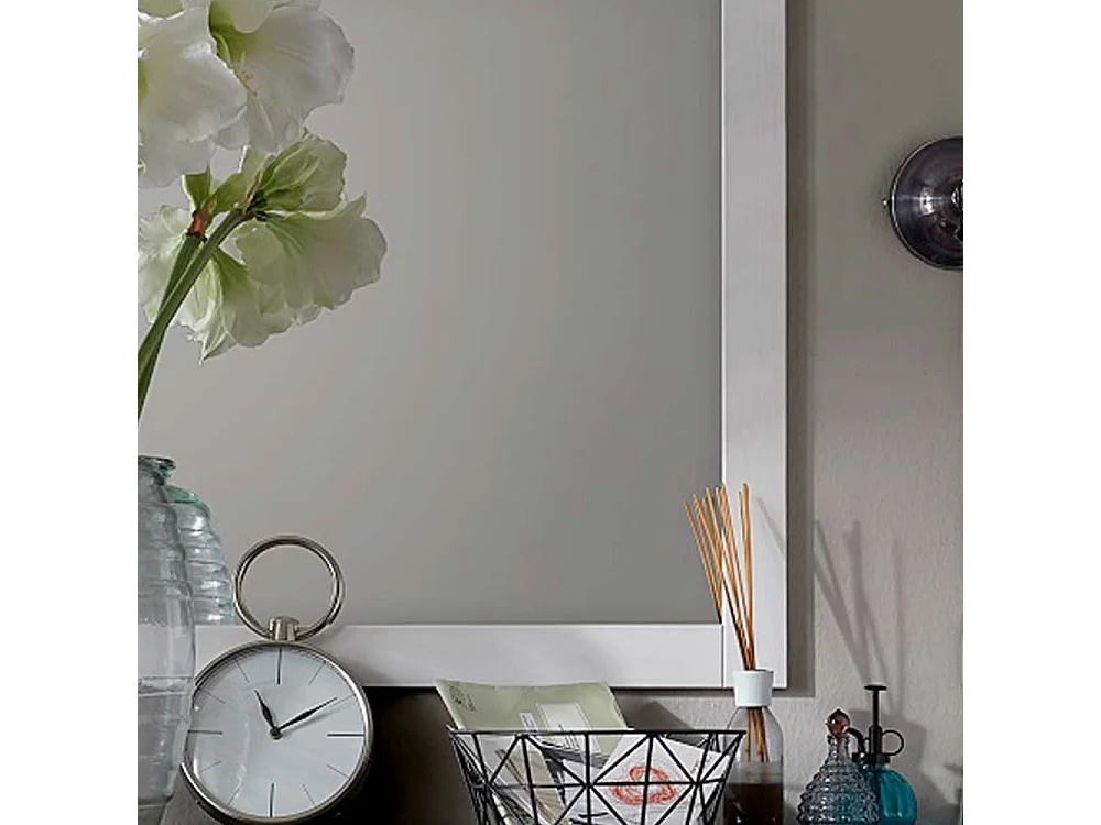 Garderobenspiegel in Weiß Grau Kiefer massiv