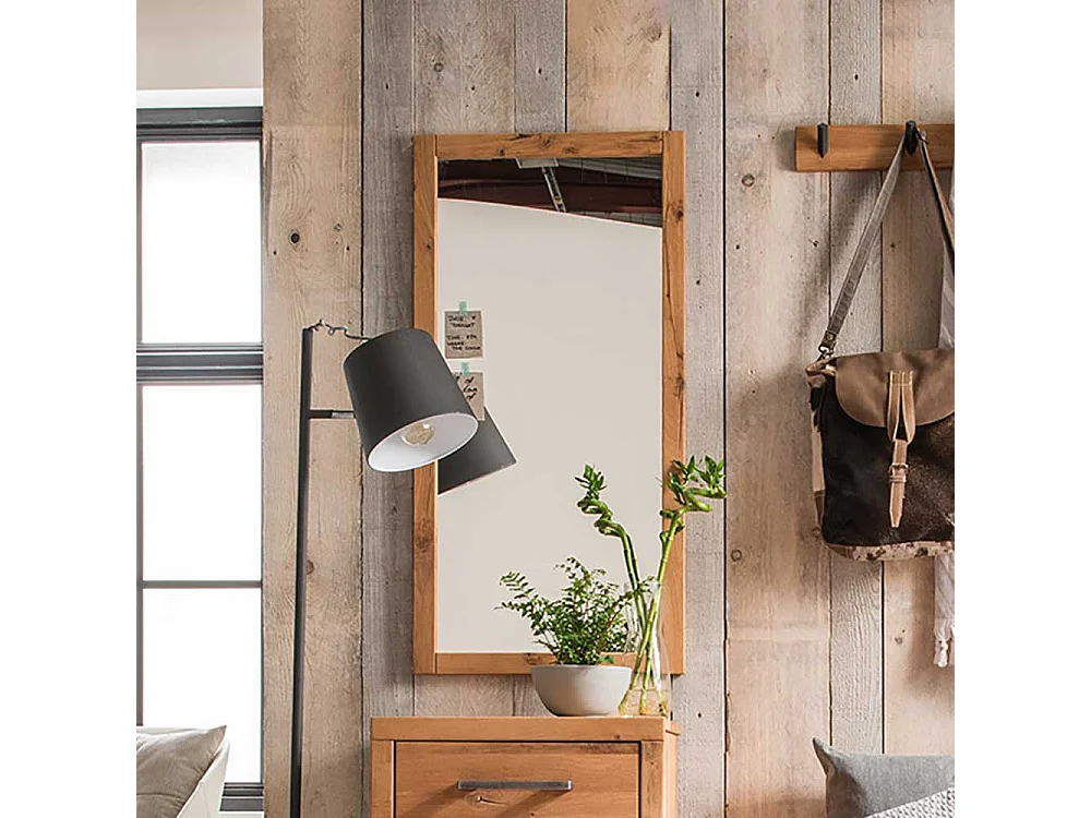 Flurspiegel aus Wildeiche Massivholz rustikalen Landhausstil