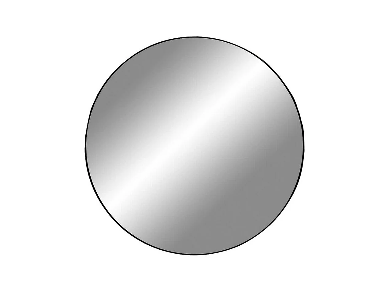 Runder Spiegel in Schwarz Metallrahmen