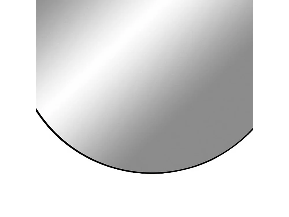 Runder Spiegel in Schwarz Metallrahmen