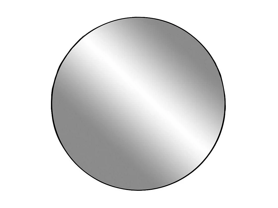 Runder Spiegel in Schwarz Metallrahmen