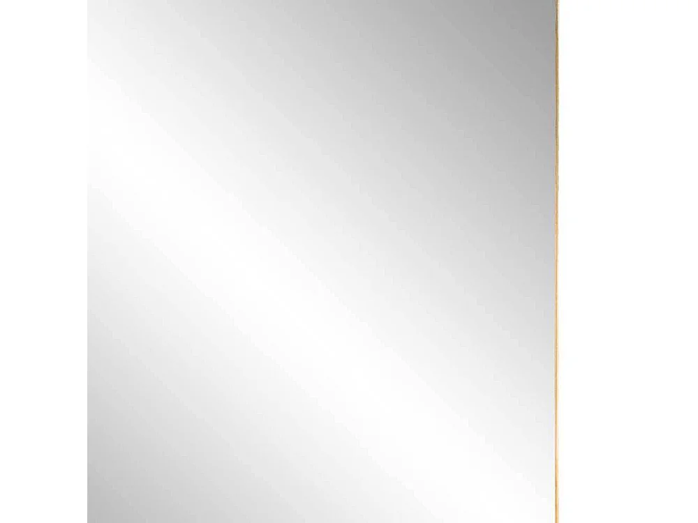 Quadratischer Wandspiegel in Messingfarben Metallrahmen