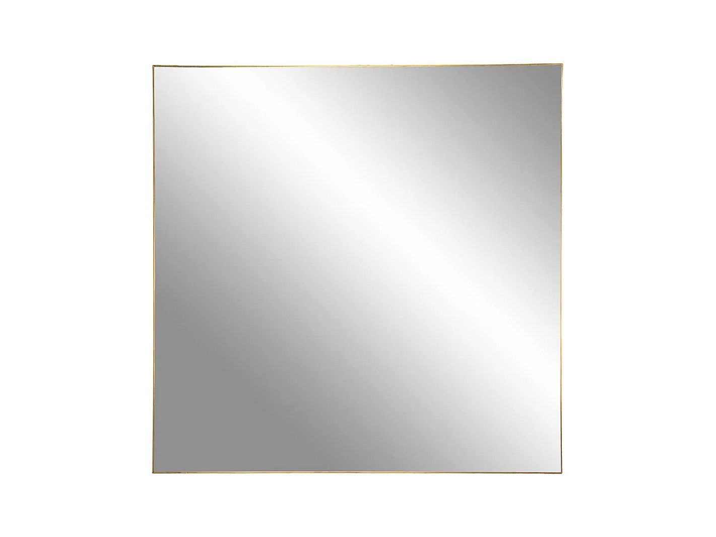 Quadratischer Wandspiegel in Messingfarben Metallrahmen