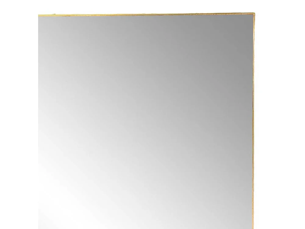 Quadratischer Wandspiegel in Messingfarben Metallrahmen