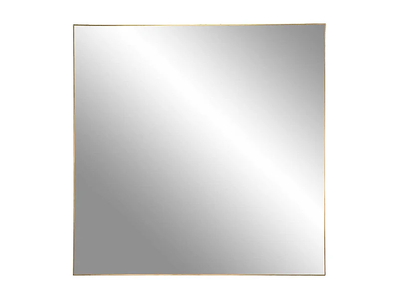 Quadratischer Wandspiegel in Messingfarben Metallrahmen